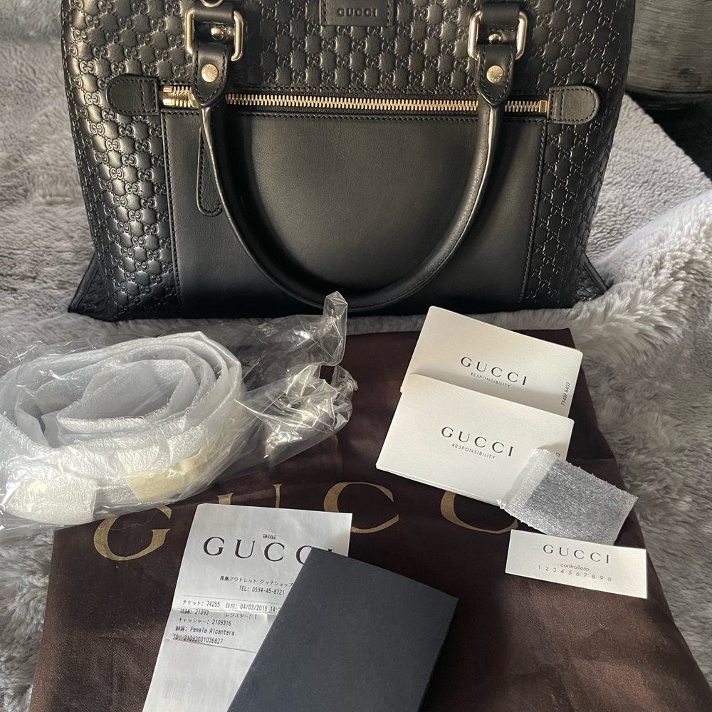 Gucci guccissima tote 2-way.